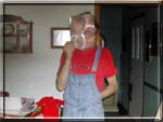 Jim having fun with Dad's present